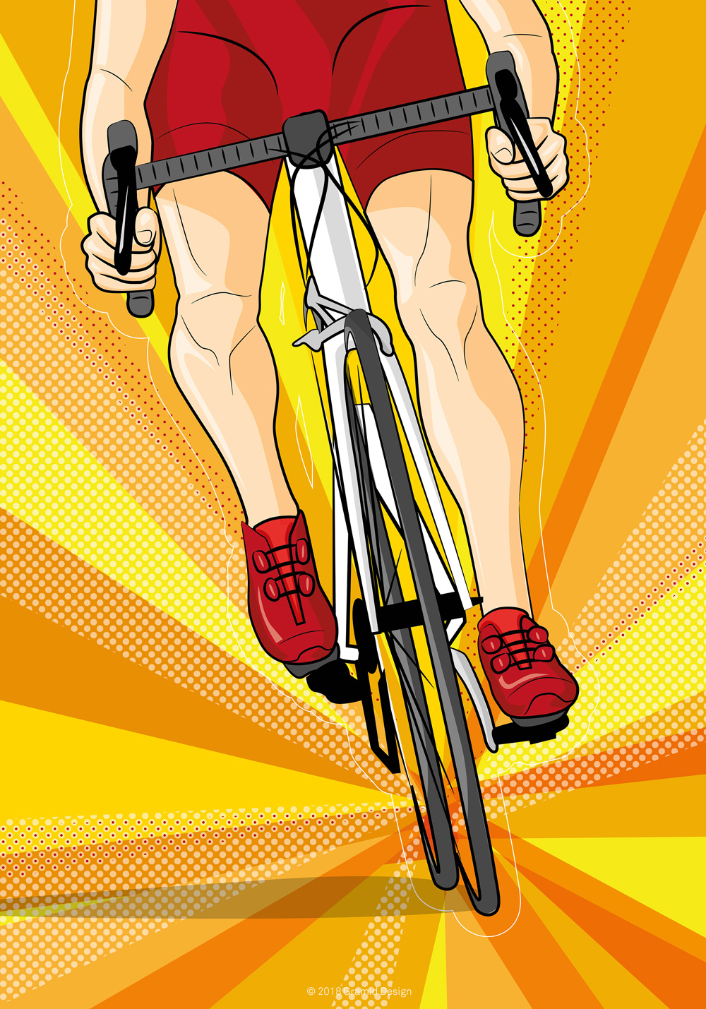 gramid_painting_digiart_wielrenner