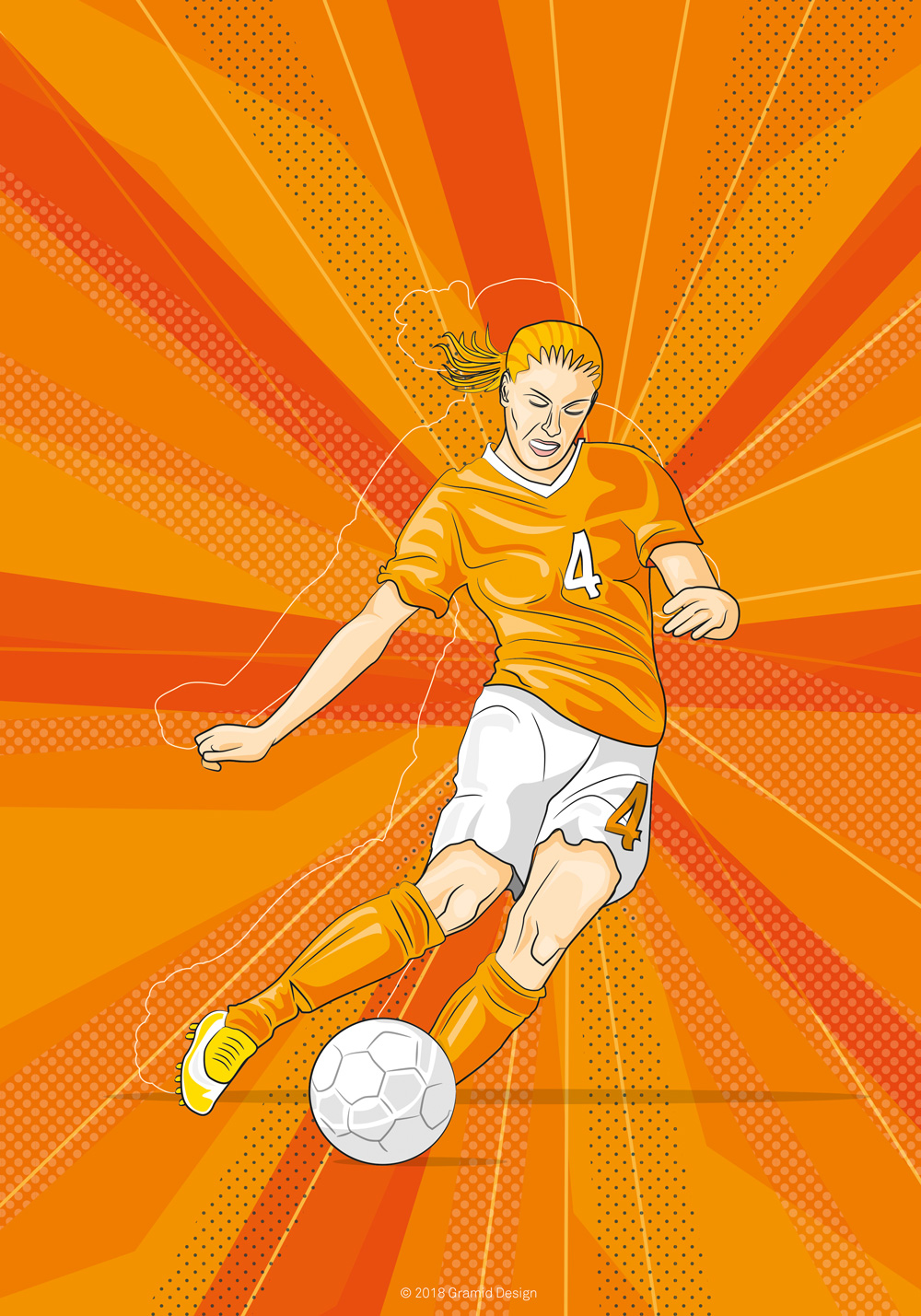 gramid_painting_digiart_voetbalster_oranje